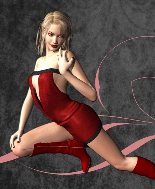 Alluring Pose of Short Red Dress A racy dress gives everything away for free, and leaves you with nothing to hold in reserve.